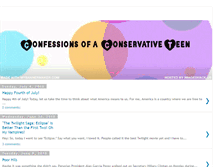 Tablet Screenshot of confessionsofaconservativeteen.blogspot.com