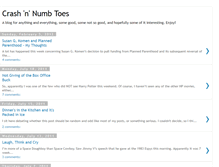 Tablet Screenshot of crashnnumbtoes.blogspot.com