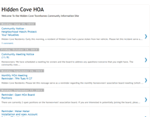 Tablet Screenshot of hiddencovehoa.blogspot.com