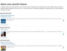 Tablet Screenshot of dameunacancionbuena.blogspot.com
