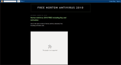 Desktop Screenshot of freenortonantivirus2010.blogspot.com