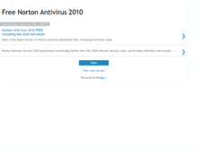 Tablet Screenshot of freenortonantivirus2010.blogspot.com