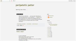 Desktop Screenshot of peripateticpatter.blogspot.com