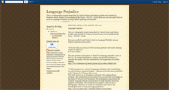 Desktop Screenshot of languageprejudicelinks.blogspot.com