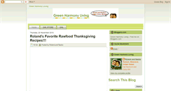 Desktop Screenshot of green-harmony-living.blogspot.com