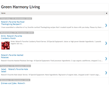 Tablet Screenshot of green-harmony-living.blogspot.com