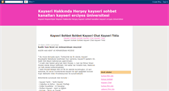 Desktop Screenshot of kayseri-kayseri.blogspot.com