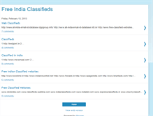 Tablet Screenshot of freeclassifiedsindia.blogspot.com