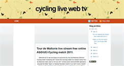 Desktop Screenshot of livecyclinglivetv.blogspot.com