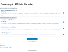 Tablet Screenshot of becominganaffiliatemarketer.blogspot.com