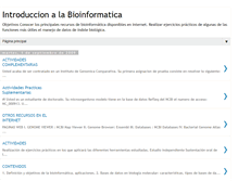 Tablet Screenshot of bioinformaticaintroduccion.blogspot.com