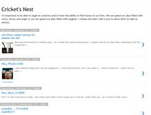 Tablet Screenshot of cricketsnest.blogspot.com