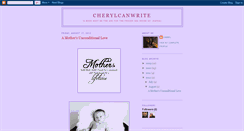 Desktop Screenshot of cherylcanwrite.blogspot.com