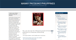 Desktop Screenshot of mymannypacquiao.blogspot.com