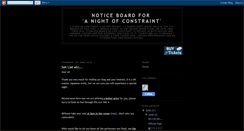 Desktop Screenshot of nightofconstraint.blogspot.com
