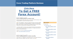 Desktop Screenshot of forex-trading-platform-reviews.blogspot.com