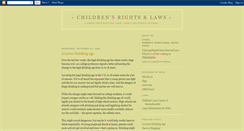 Desktop Screenshot of childrensrightsandlaws.blogspot.com