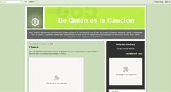 Desktop Screenshot of dequieneslacancion.blogspot.com