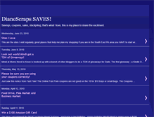 Tablet Screenshot of dianescrapsandsaves.blogspot.com