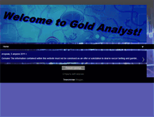 Tablet Screenshot of gold-analyst.blogspot.com