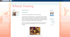Desktop Screenshot of k9mutttraining.blogspot.com