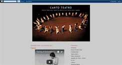 Desktop Screenshot of cantoteatro.blogspot.com