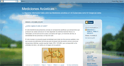 Desktop Screenshot of medicionesacusticas.blogspot.com