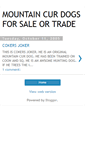 Mobile Screenshot of mymountaincurdogs.blogspot.com