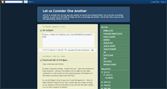 Desktop Screenshot of letusconsideroneanother.blogspot.com