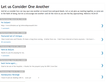 Tablet Screenshot of letusconsideroneanother.blogspot.com