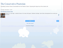 Tablet Screenshot of conservativepraetorian.blogspot.com