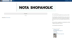 Desktop Screenshot of nota-shopaholic.blogspot.com