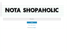 Tablet Screenshot of nota-shopaholic.blogspot.com