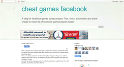 Desktop Screenshot of gamescheatfacebook.blogspot.com