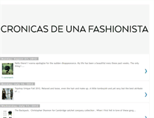 Tablet Screenshot of cronicasdeunafashionista.blogspot.com