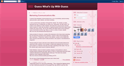 Desktop Screenshot of guesswhatsupwithguess.blogspot.com