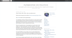 Desktop Screenshot of patmeisterpolitics.blogspot.com