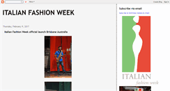 Desktop Screenshot of italianfashionweek.blogspot.com