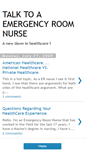 Mobile Screenshot of emergencyroomnurseatyourservice.blogspot.com