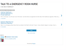 Tablet Screenshot of emergencyroomnurseatyourservice.blogspot.com
