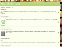 Tablet Screenshot of anniescienceblog.blogspot.com
