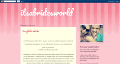 Desktop Screenshot of itsabridesworld.blogspot.com