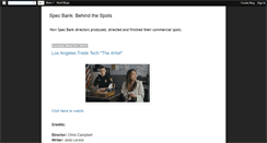 Desktop Screenshot of behindthespots.blogspot.com