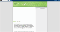 Desktop Screenshot of pool-playing-tips.blogspot.com