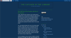 Desktop Screenshot of catcherinthelibrary.blogspot.com