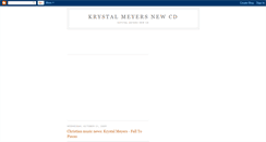 Desktop Screenshot of krystal-meyers-new-cd.blogspot.com