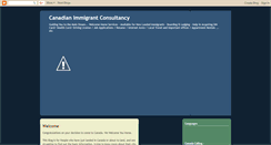 Desktop Screenshot of canadian-immigrant-consultancy.blogspot.com
