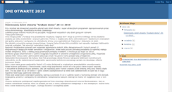 Desktop Screenshot of dni-otwarte-2010.blogspot.com