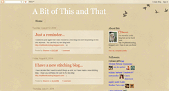 Desktop Screenshot of mylittlestitchingblog.blogspot.com