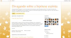Desktop Screenshot of divagando-hipotese-espirita.blogspot.com